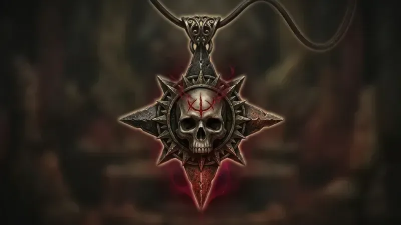 Diablo 4 Deathspeaker's Pendant (S14): Blood Surge Necro Amulet